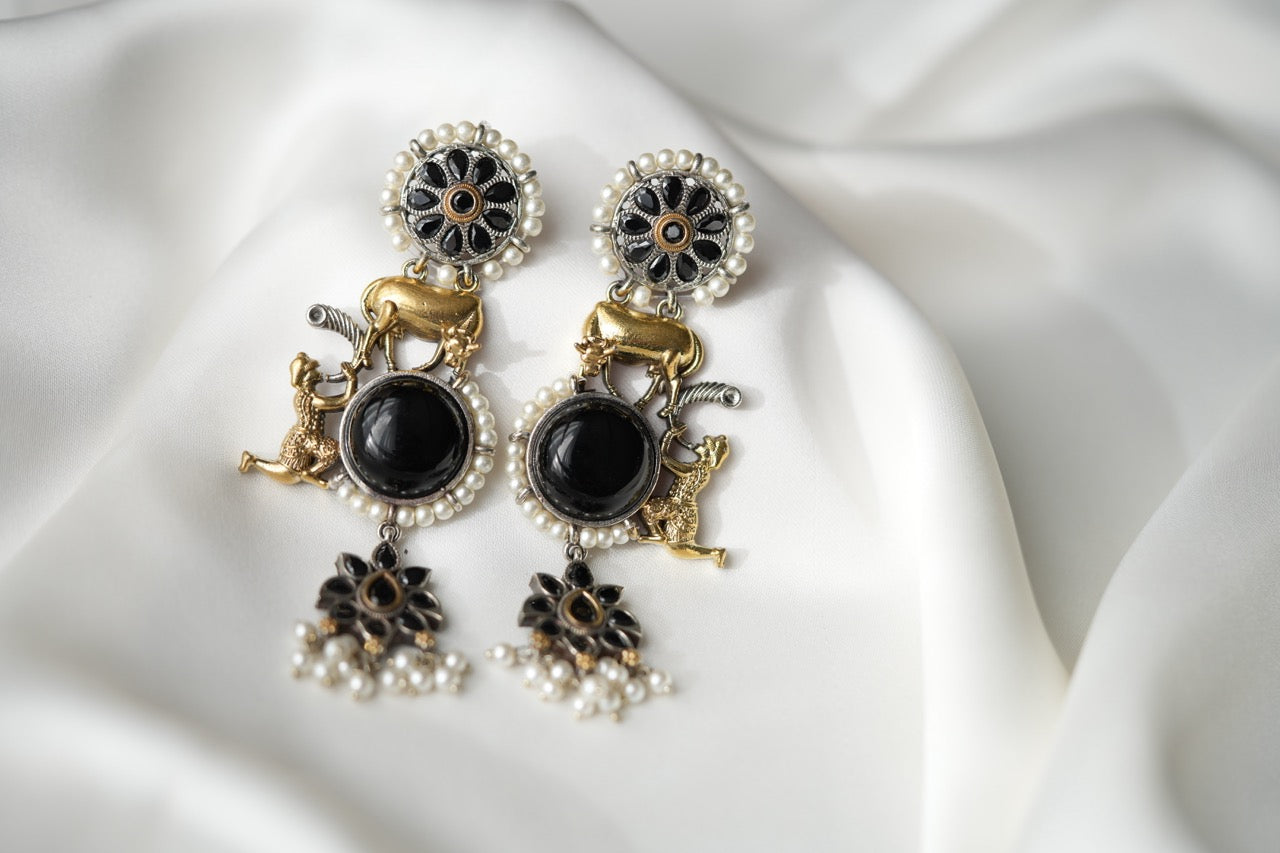 MANDAKINI Dual Tone Earrings