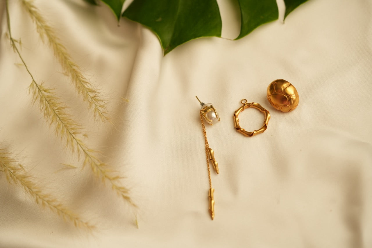 EMIRA Gold Statement Earrings