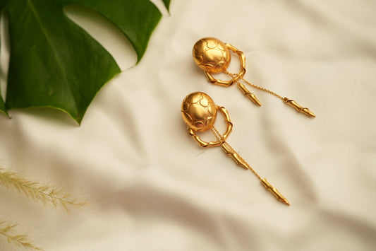 EMIRA Gold Statement Earrings